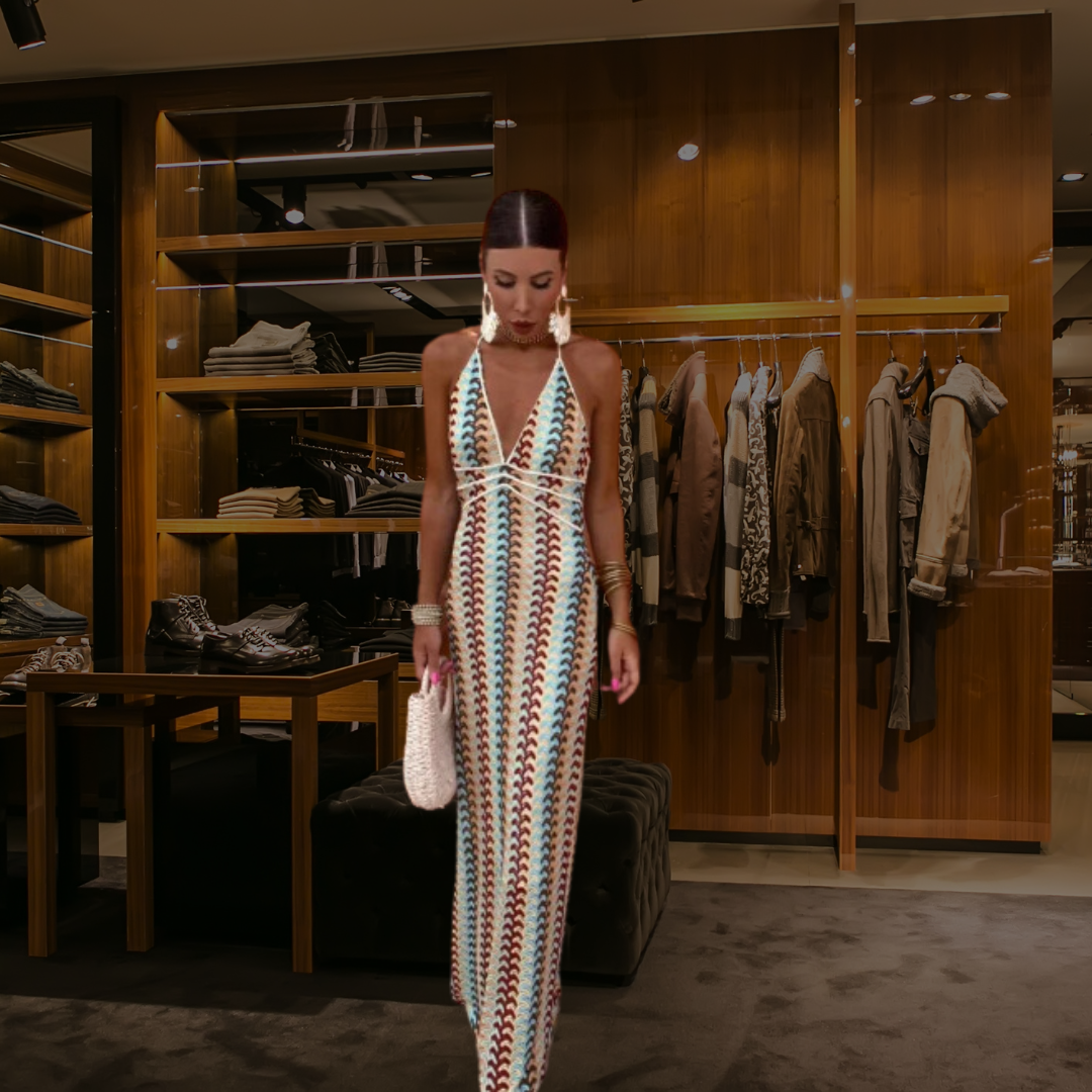 Aphrodite | Backless V-neck dress