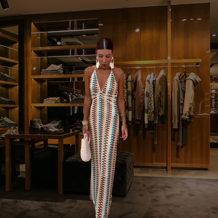 Aphrodite | Backless V-neck dress