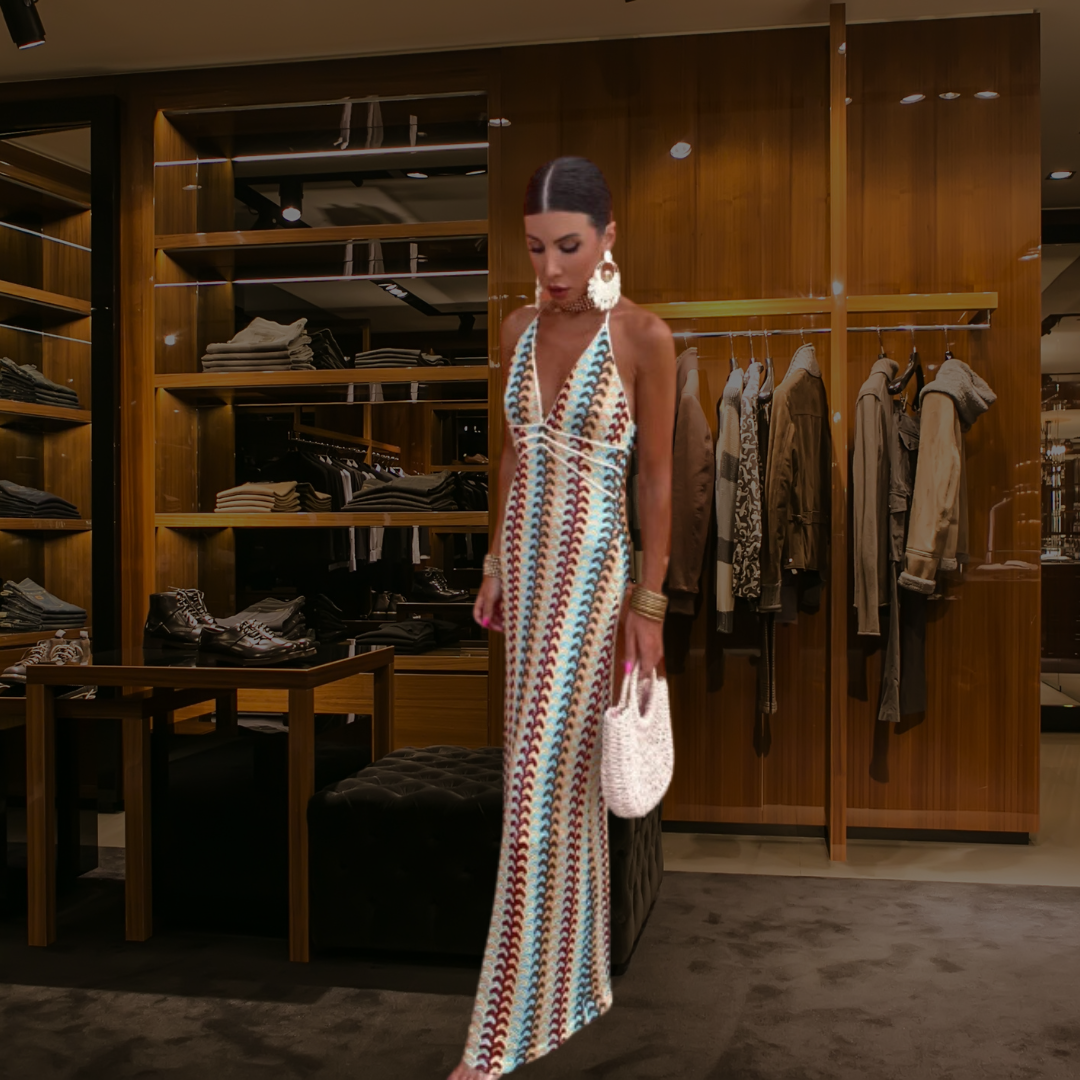 Aphrodite | Backless V-neck dress