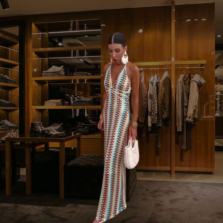 Aphrodite | Backless V-neck dress