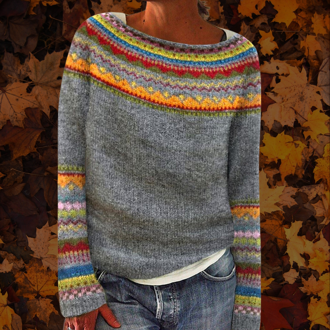 Kirra - Retro knitted sweater for women