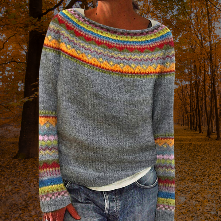 Kirra - Retro knitted sweater for women