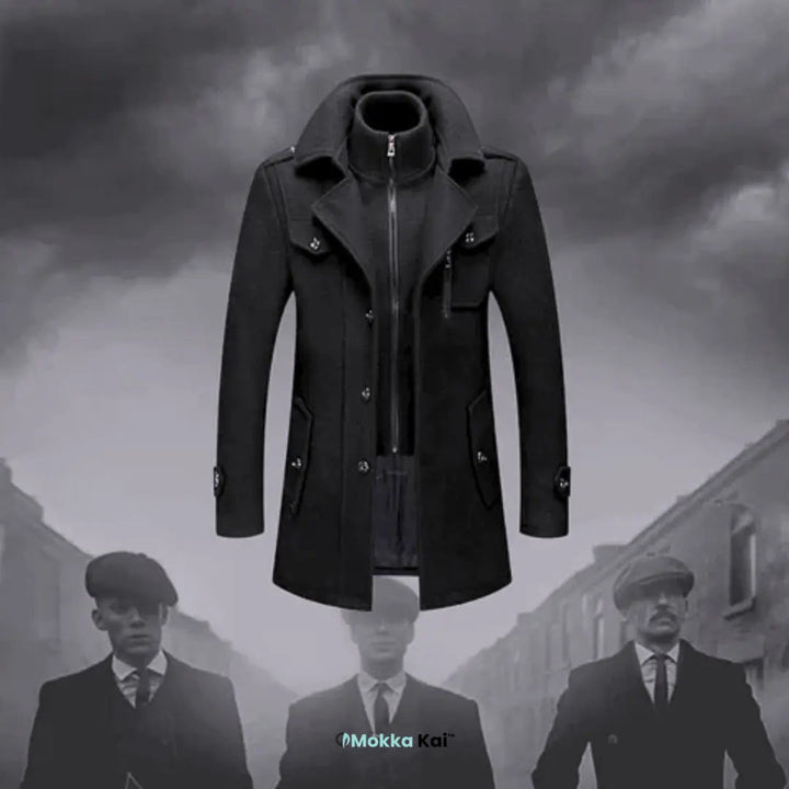 WoolGuard Peaky Blinders Winter Coat | Luxury Double-Breasted Trench Coat for Men – Stylish &amp; Warm for Winter