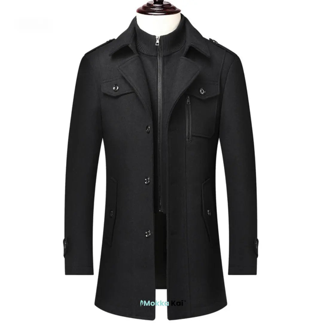 WoolGuard Peaky Blinders Winter Coat | Luxury Double-Breasted Trench Coat for Men – Stylish &amp; Warm for Winter