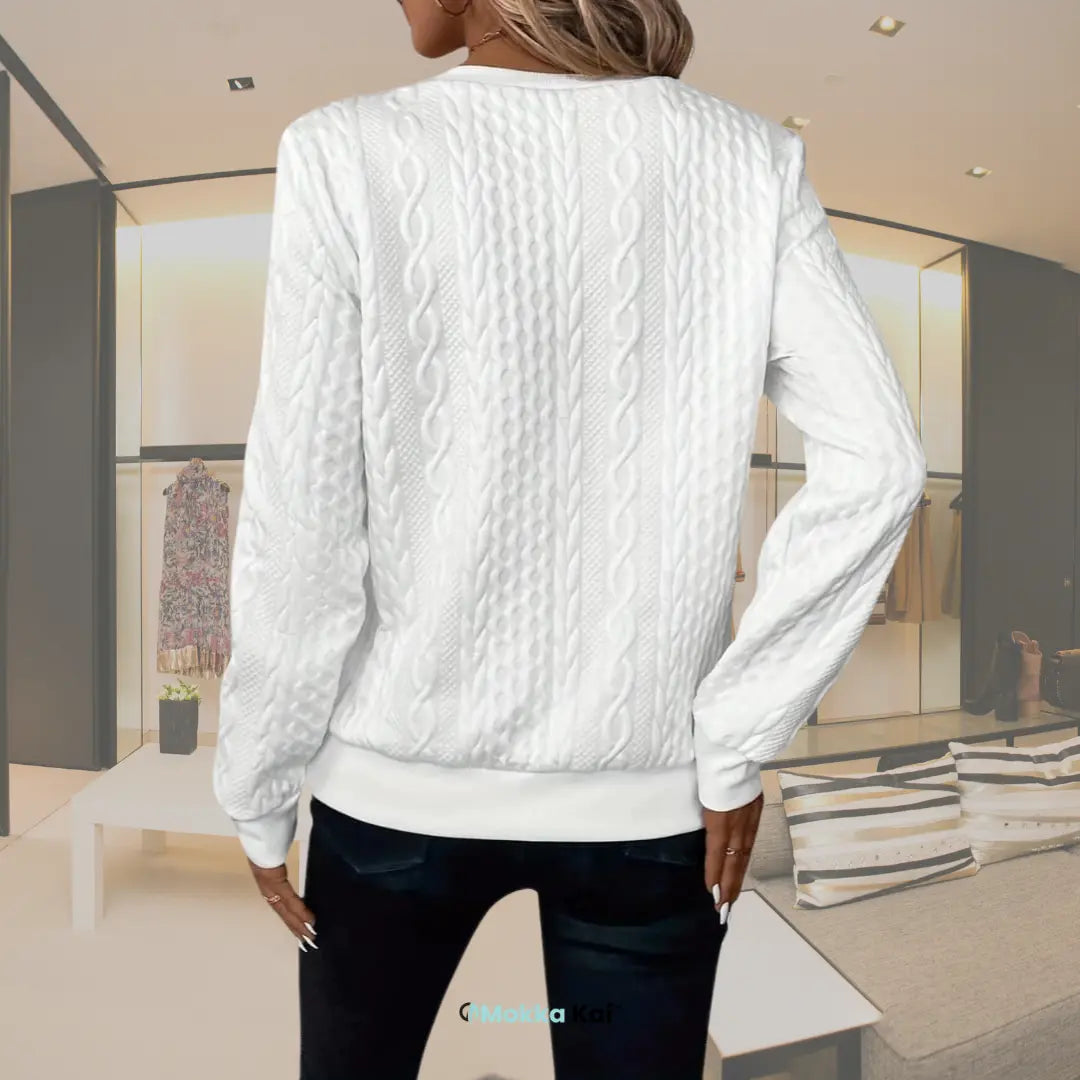 Florence zip-up knit sweatshirt | Elegance &amp; comfort for every day