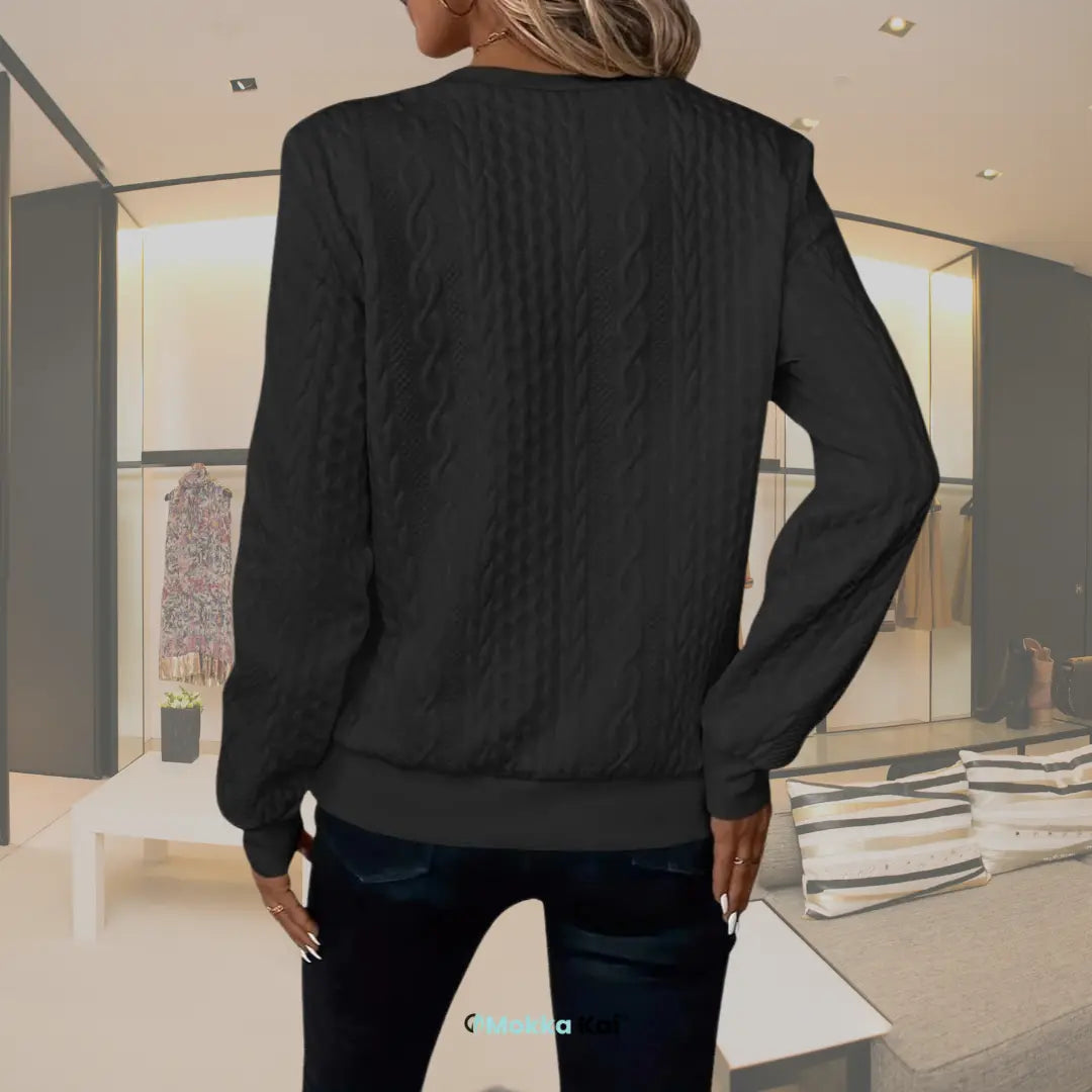 Florence zip-up knit sweatshirt | Elegance &amp; comfort for every day