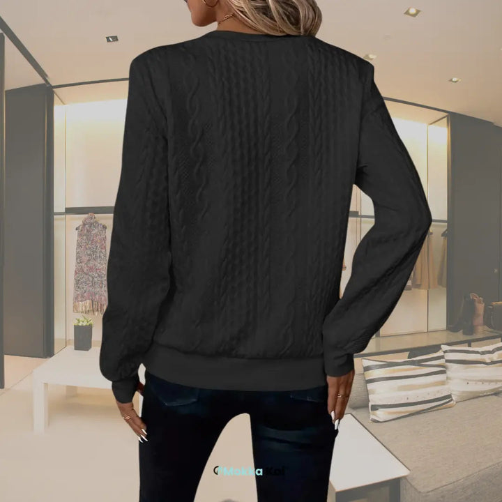 Florence zip-up knit sweatshirt | Elegance &amp; comfort for every day