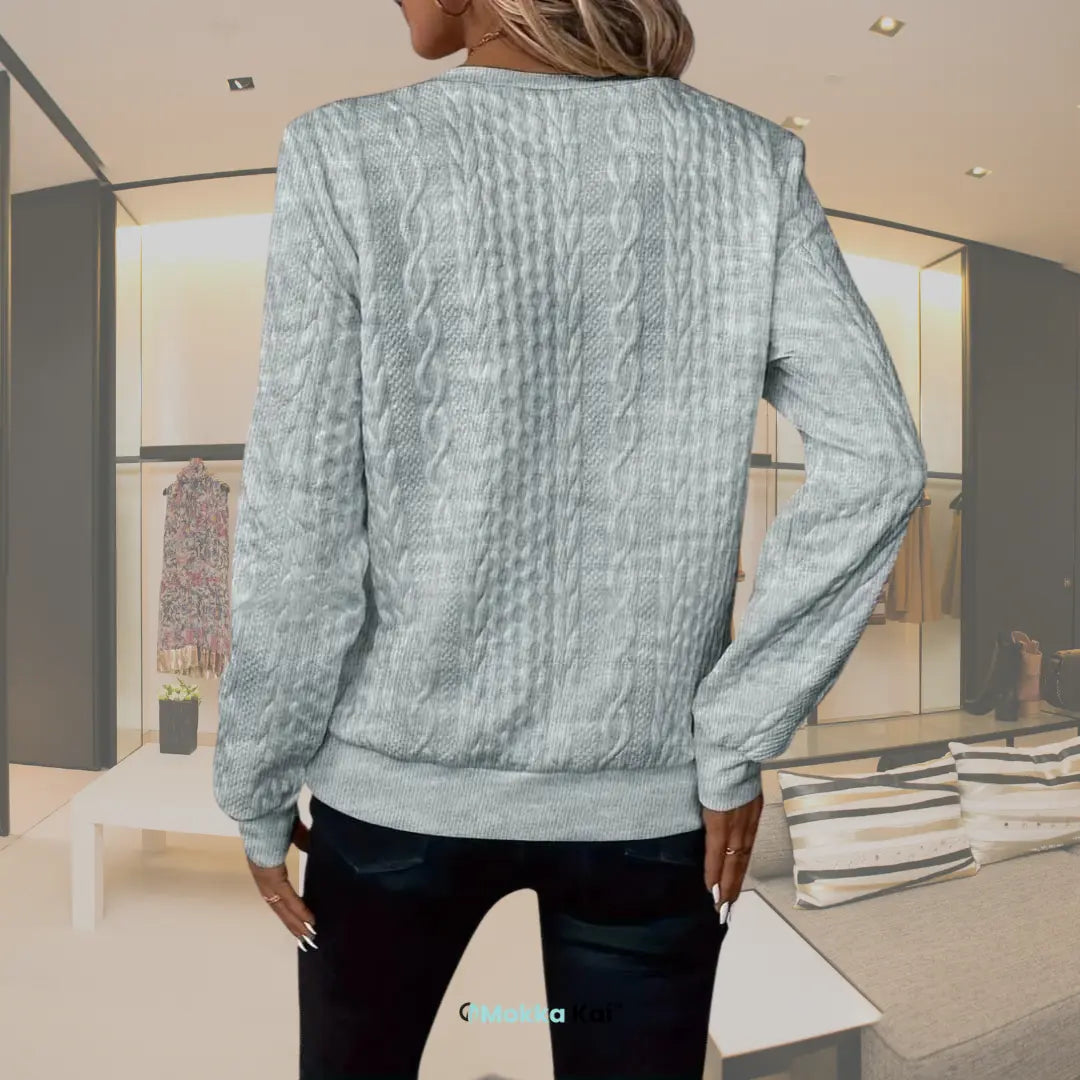 Florence zip-up knit sweatshirt | Elegance &amp; comfort for every day