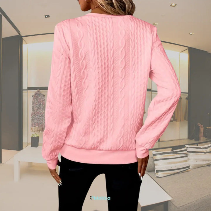 Florence zip-up knit sweatshirt | Elegance &amp; comfort for every day