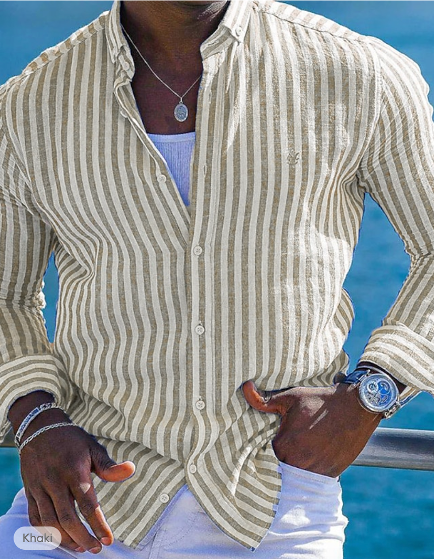 Pius | Fashionable linen-style shirt