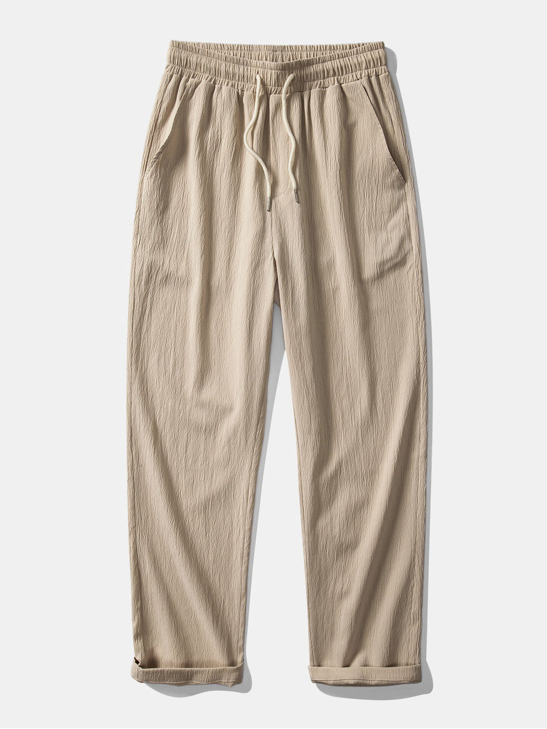 Textured Jacquard Set — Cuban Shirt & Anti-Wrinkle Straight-Leg Trousers
