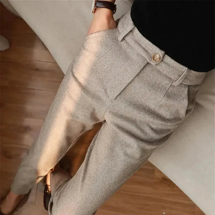 MEIKE - ELEGANT SUIT TROUSERS MADE FROM PURE WOOL