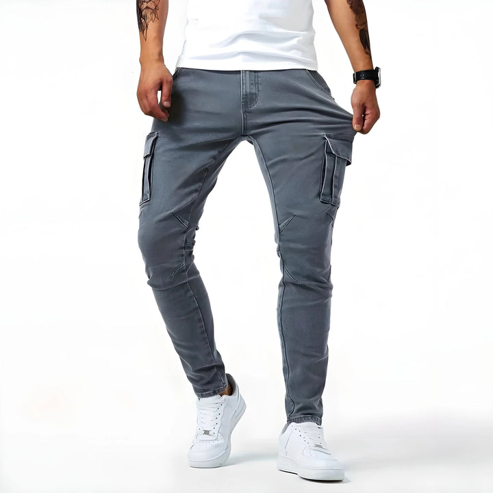 Samuel | Stretch denim cargo pants