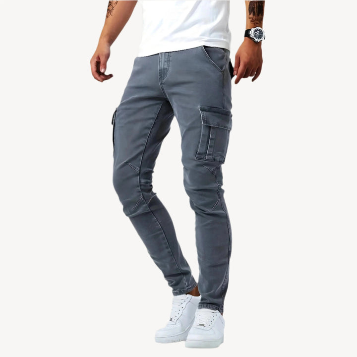 Samuel | Stretch denim cargo pants