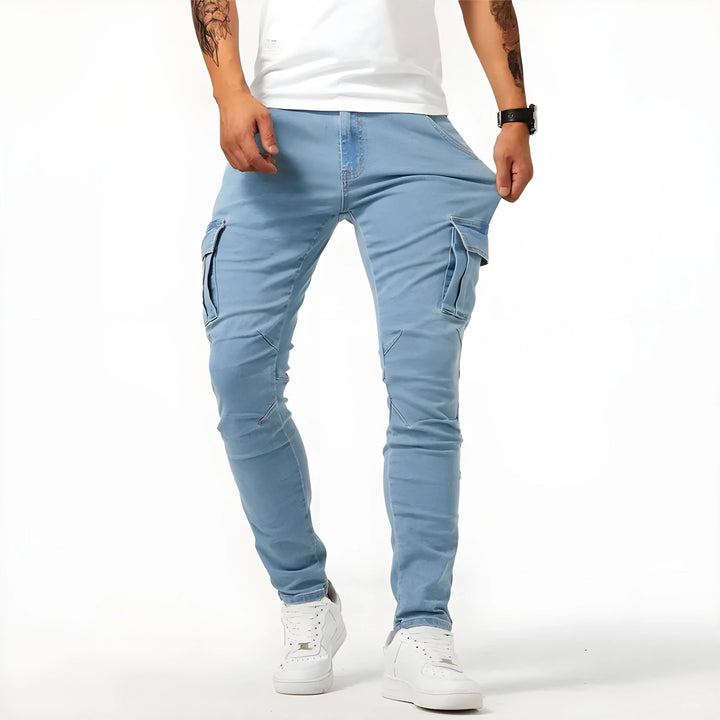 Samuel | Stretch denim cargo pants