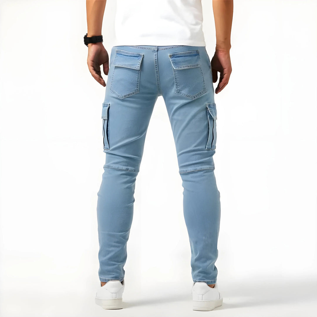 Samuel | Stretch denim cargo pants