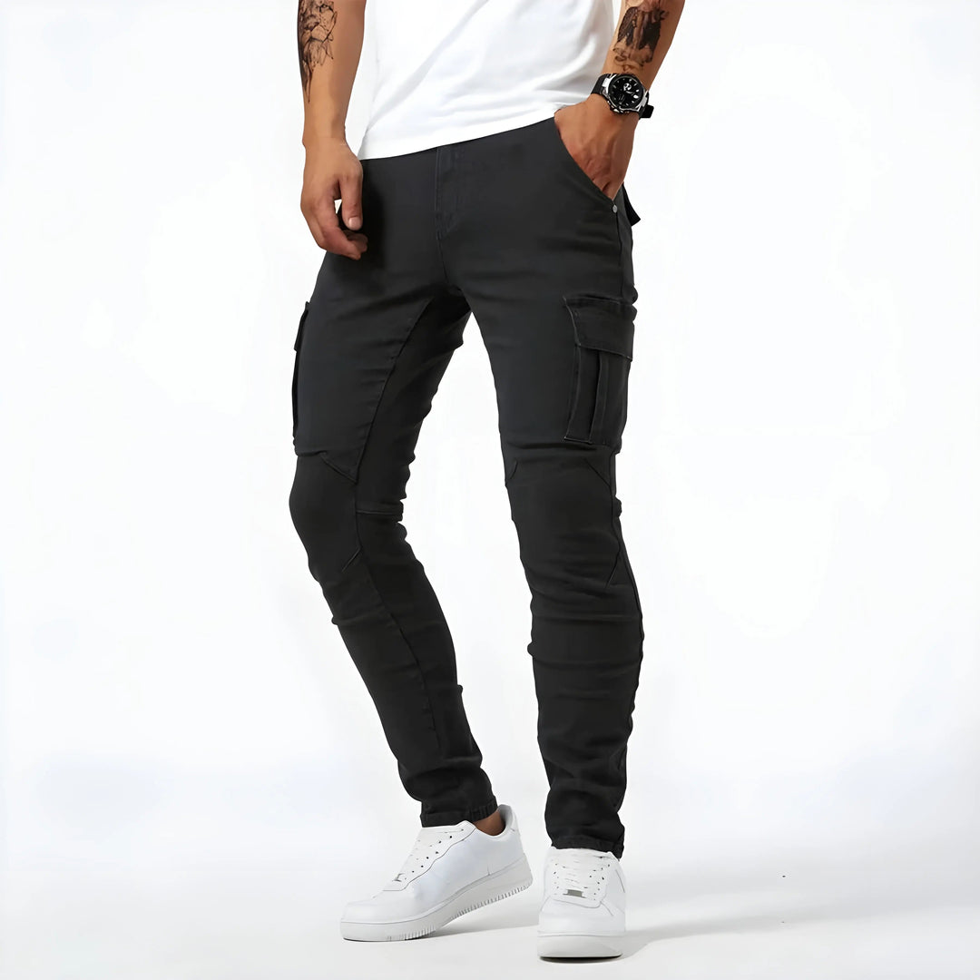 Samuel | Stretch denim cargo pants