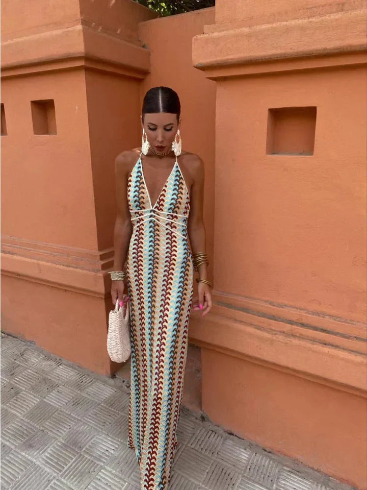 Aphrodite | Backless V-neck dress