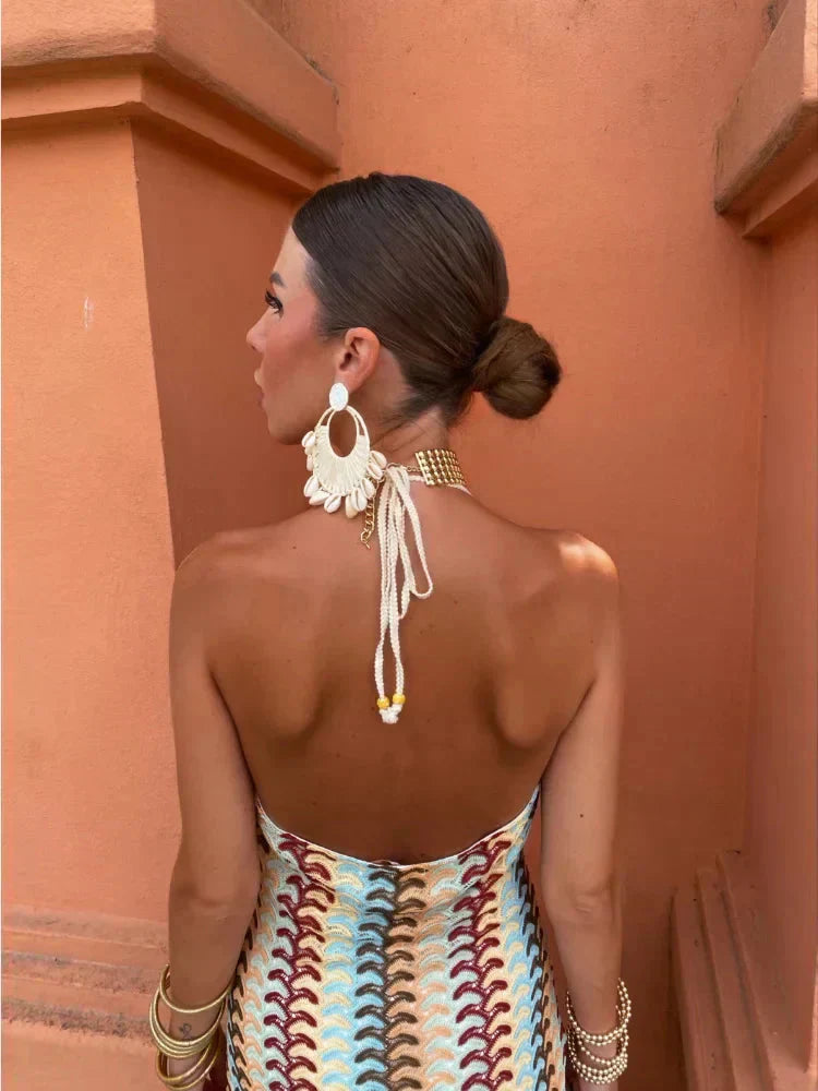 Aphrodite | Backless V-neck dress
