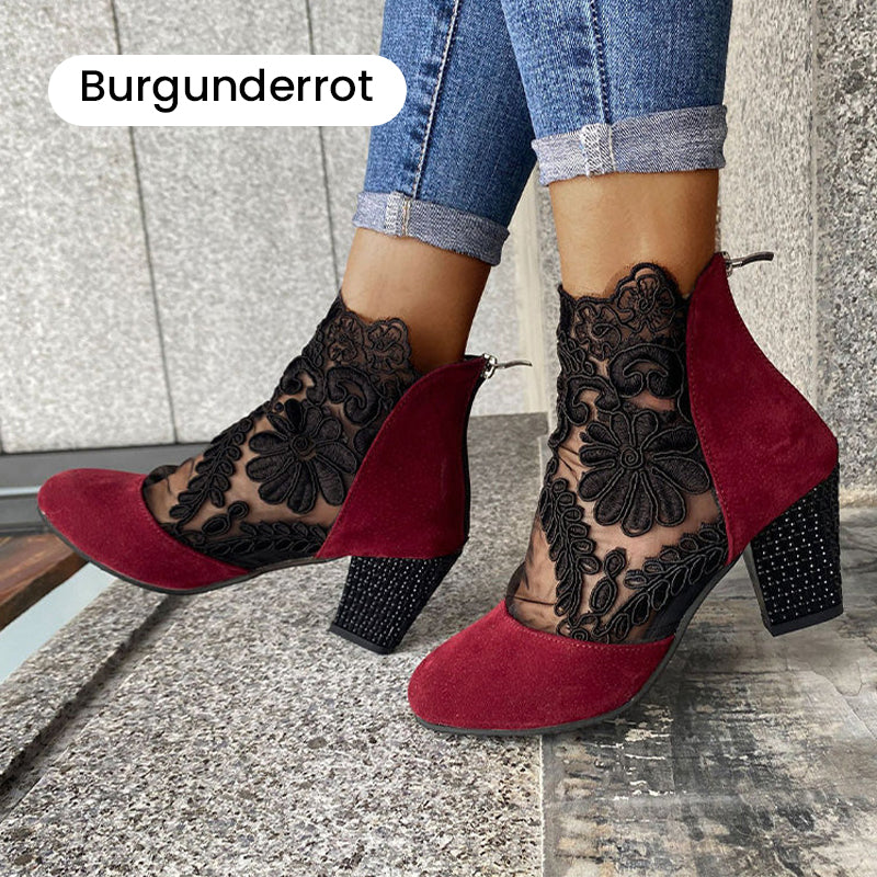 Women's high heels with elegant lace for summer