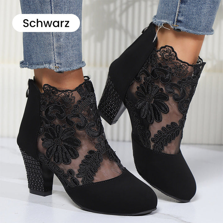 Women's high heels with elegant lace for summer