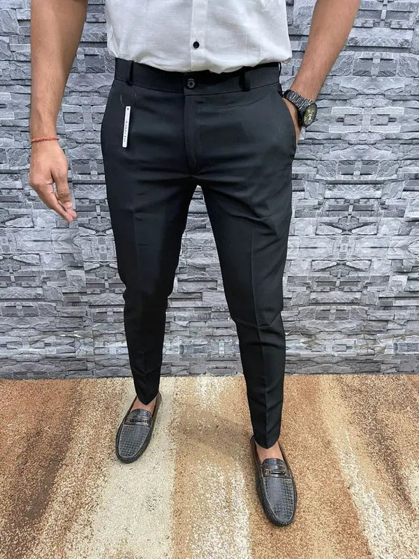 Manu - Plain formal trousers in slim fit