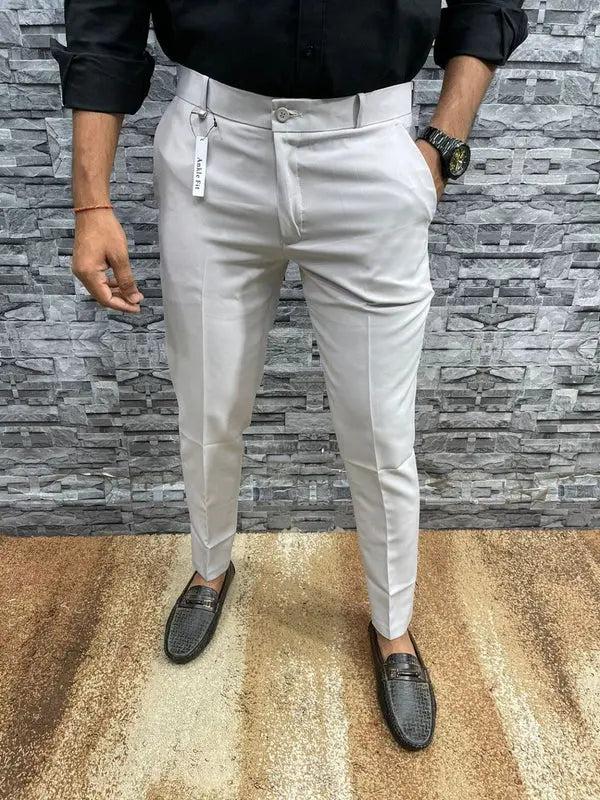 Manu - Plain formal trousers in slim fit