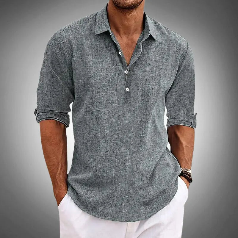 Marco | Fashionable linen-style shirt
