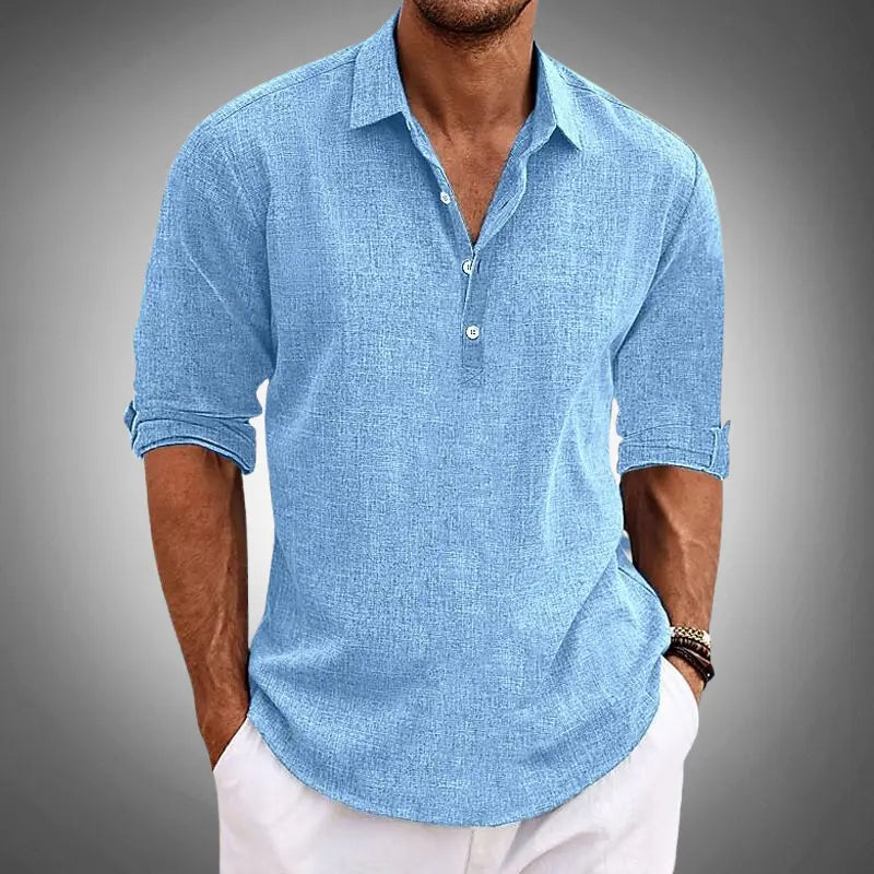 Marco | Fashionable linen-style shirt