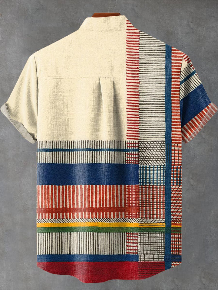 Bauhaus Print Shirt — 100% Cotton Short-Sleeve