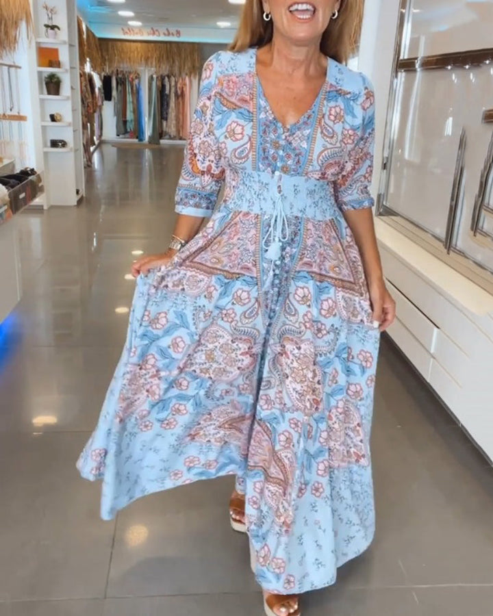 Louisa | V-neck summer holiday dress