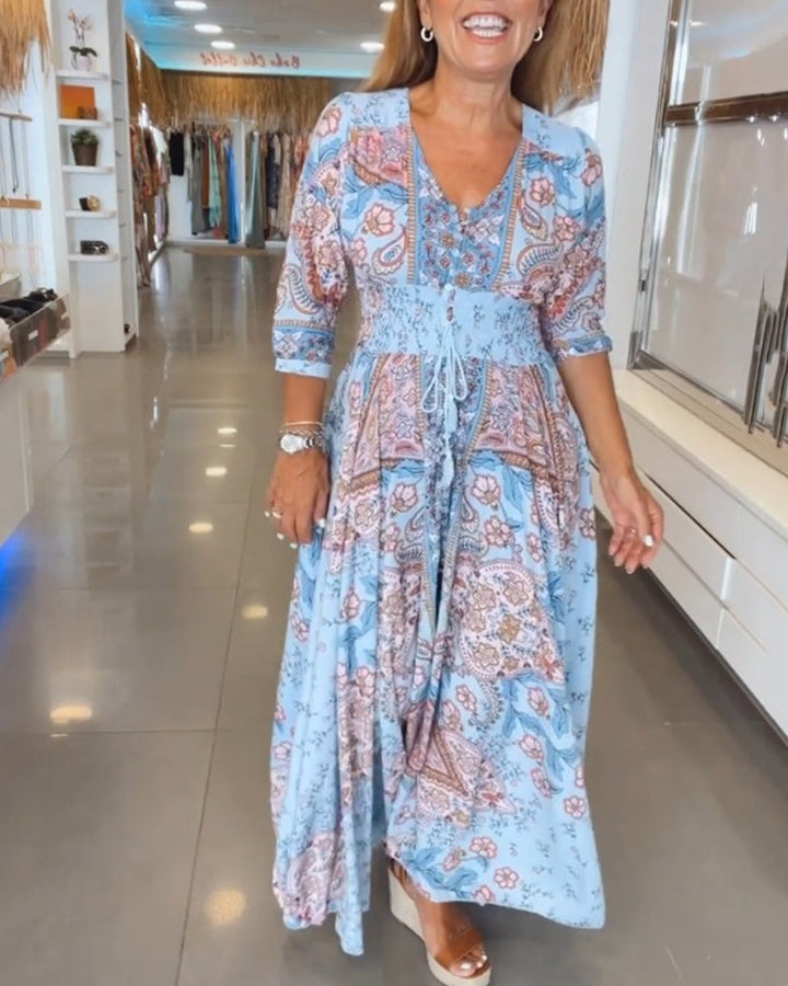 Louisa | V-neck summer holiday dress