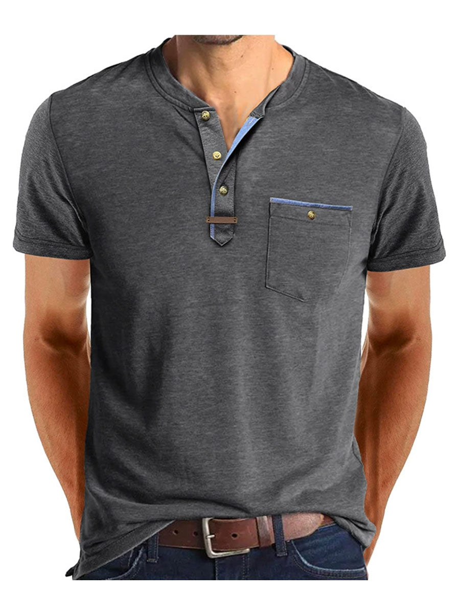 Classic Short-Sleeve Henley T-Shirt — Men's Everyday Essential