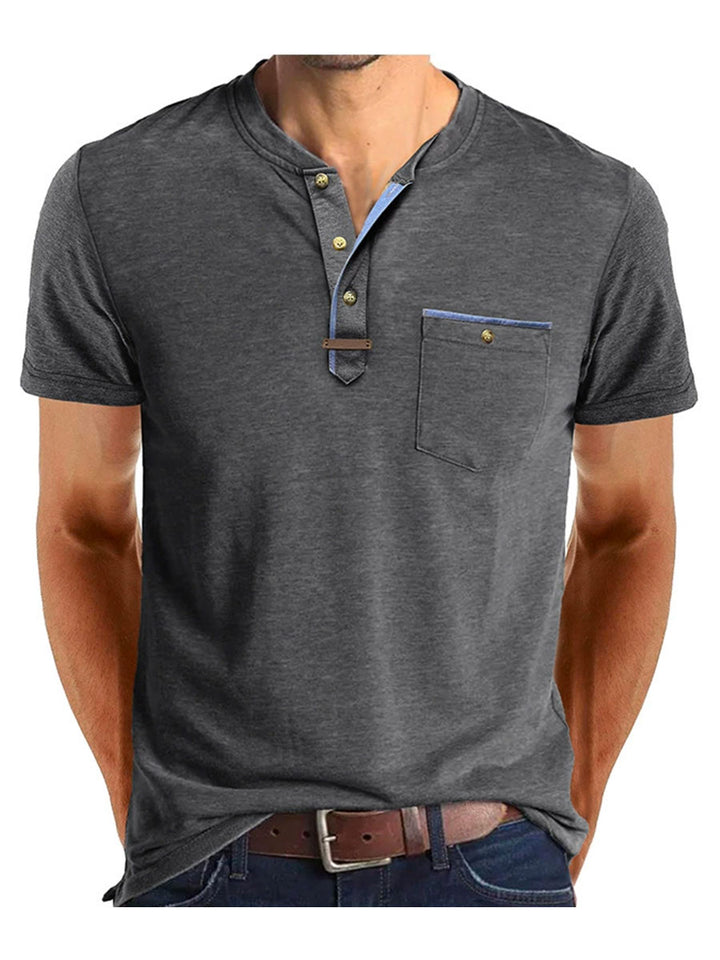 Classic Short-Sleeve Henley T-Shirt — Men's Everyday Essential