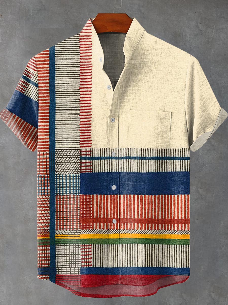 Bauhaus Print Shirt — 100% Cotton Short-Sleeve