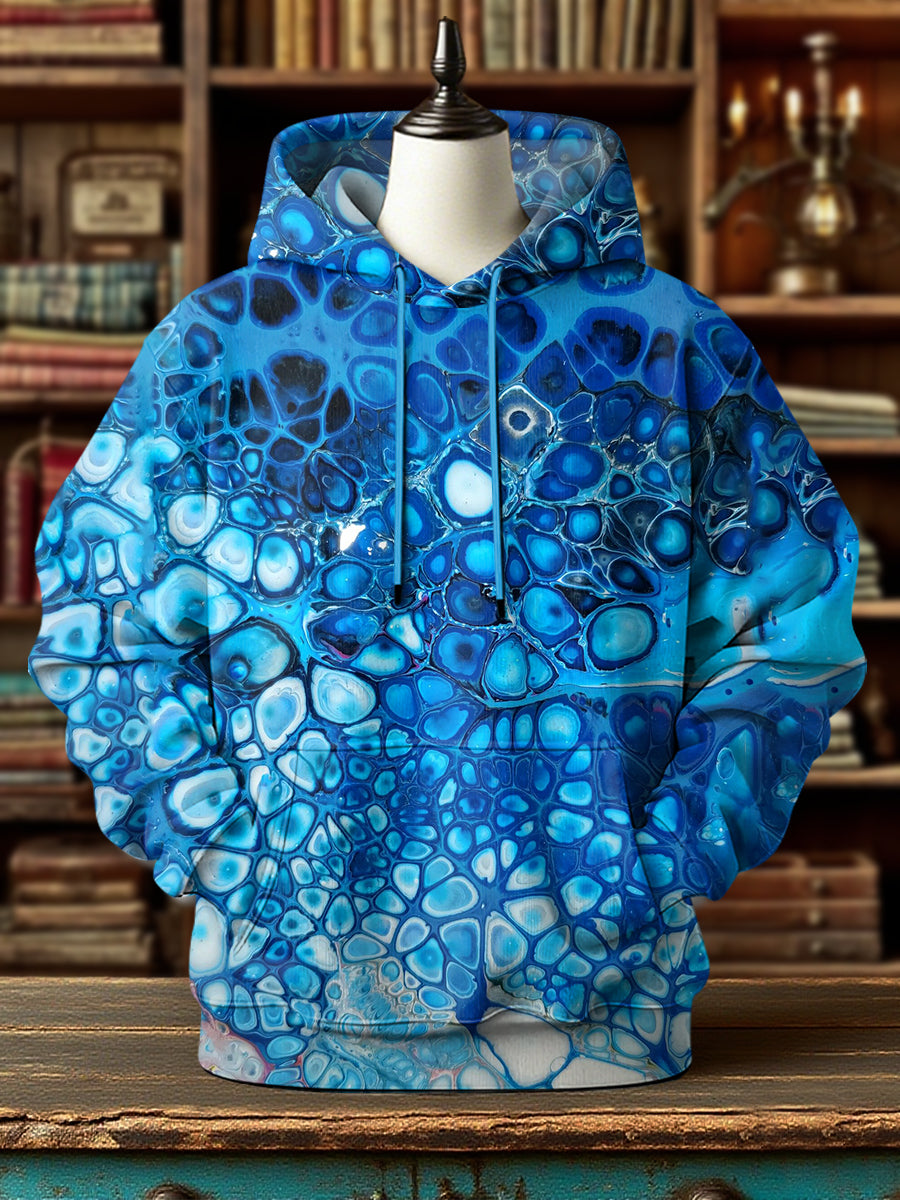 Vintage Print Hoodie — Multicolour Art