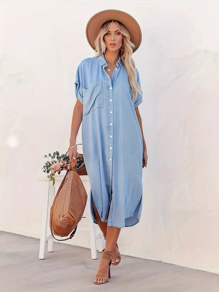 Nina | Shirt dress with fixed pockets