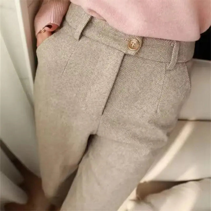 MEIKE - ELEGANT SUIT TROUSERS MADE FROM PURE WOOL