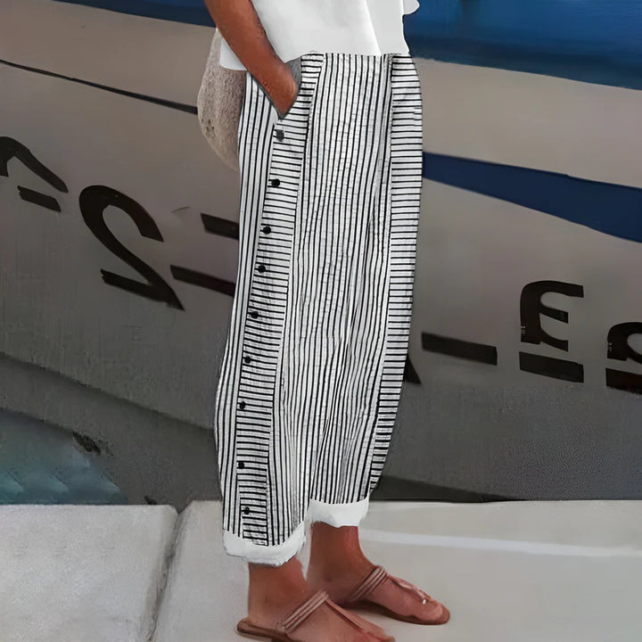 Arvina Lightweight Summer Trousers — Wide-Leg Pull-On