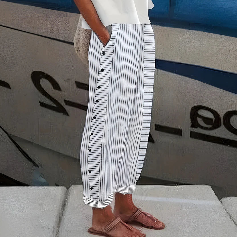 Arvina Lightweight Summer Trousers — Wide-Leg Pull-On