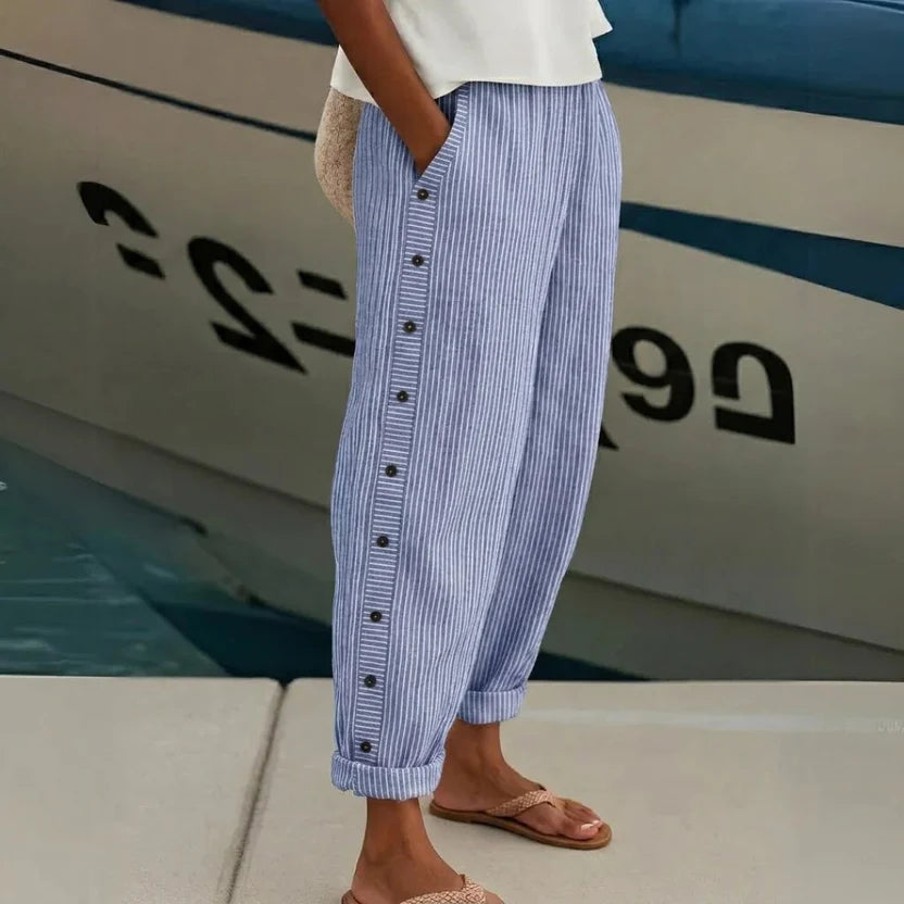 Arvina Lightweight Summer Trousers — Wide-Leg Pull-On