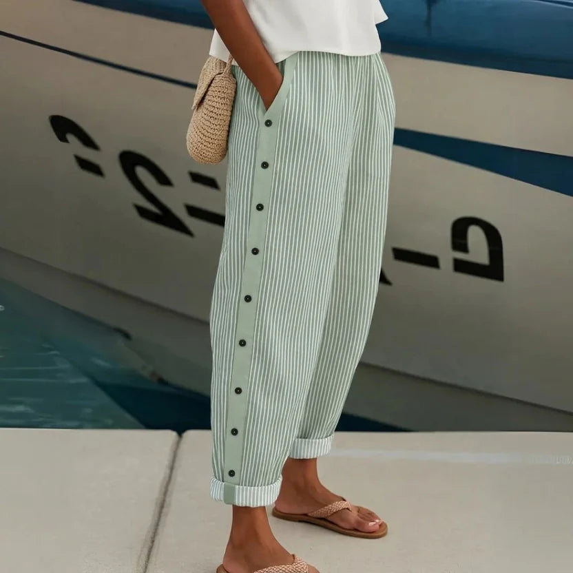 Arvina Lightweight Summer Trousers — Wide-Leg Pull-On