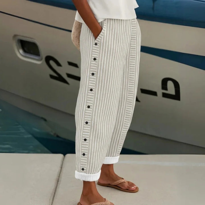 Arvina Lightweight Summer Trousers — Wide-Leg Pull-On