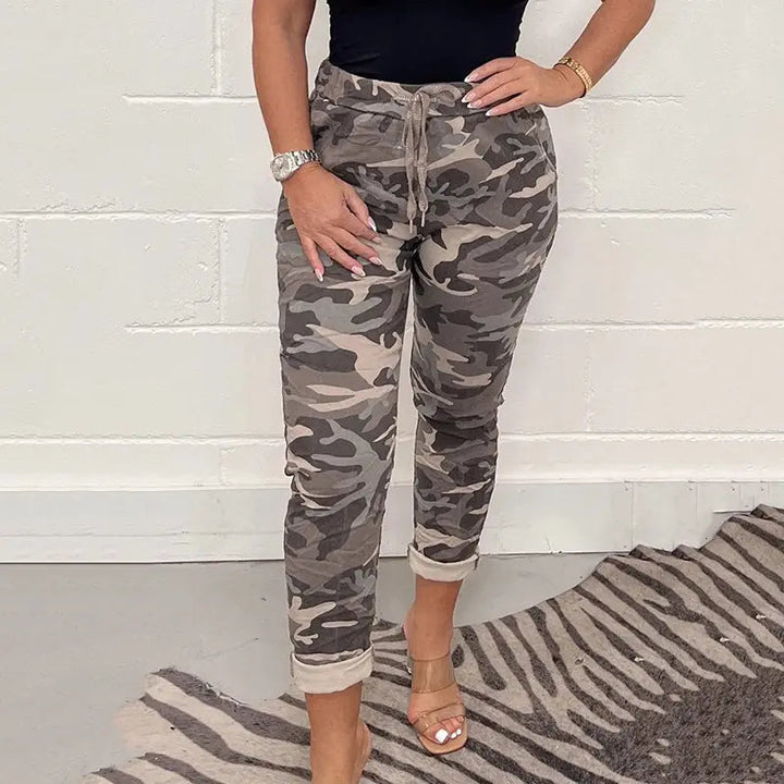 Milli women's camouflage drawstring leisure trousers