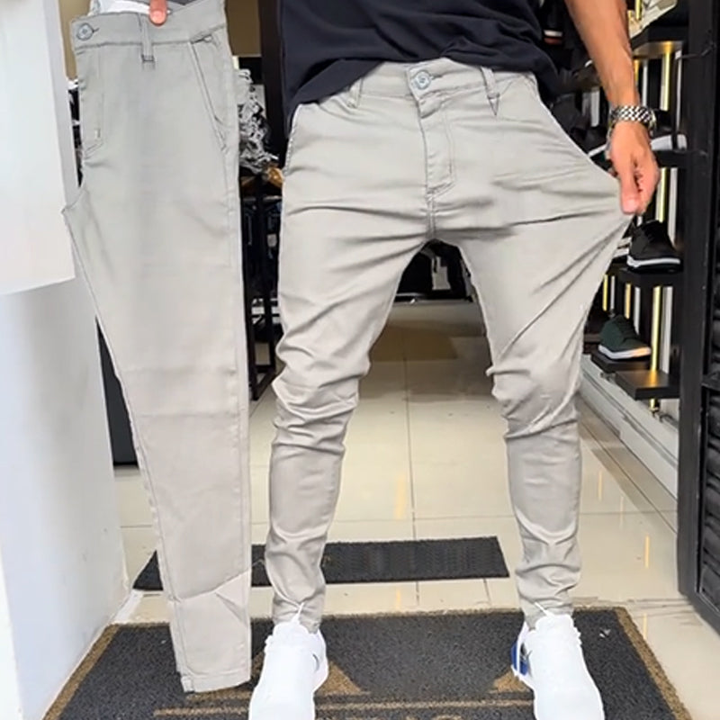 Slim Fit Tapered Trousers — Men's Smart Casual