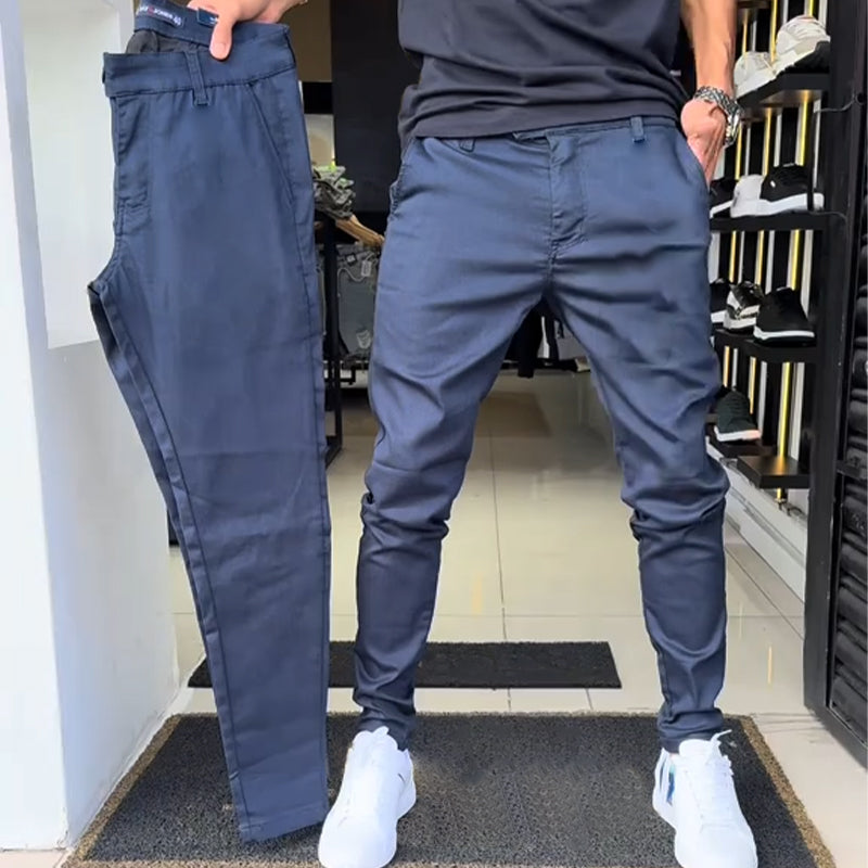 Slim Fit Tapered Trousers — Men's Smart Casual