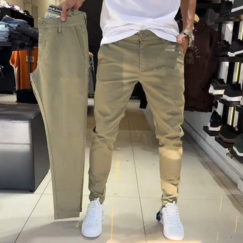 Slim Fit Tapered Trousers — Men's Smart Casual