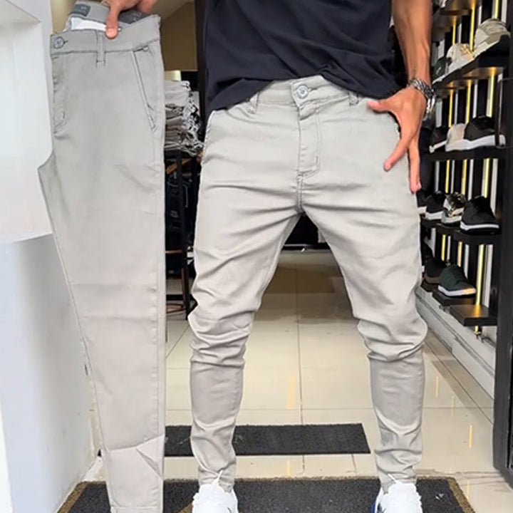 Slim Fit Tapered Trousers — Men's Smart Casual