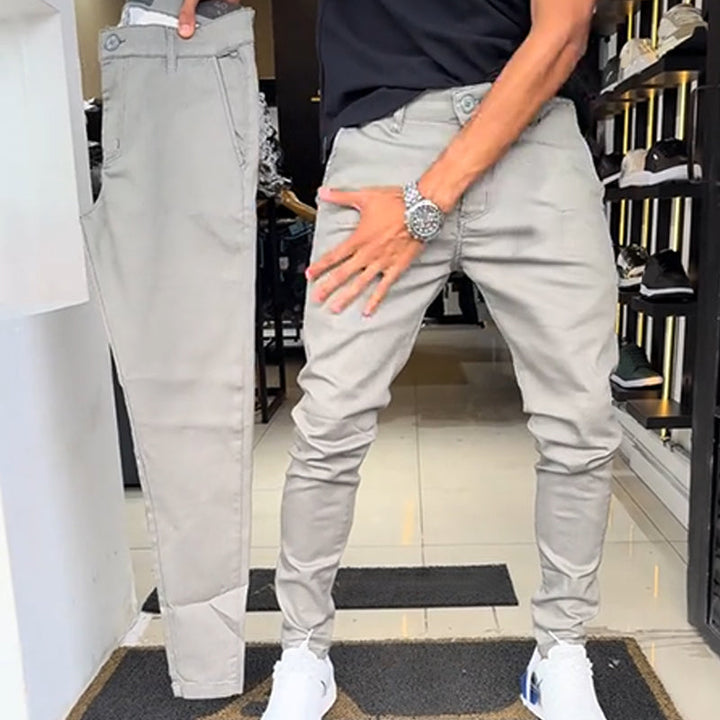 Slim Fit Tapered Trousers — Men's Smart Casual