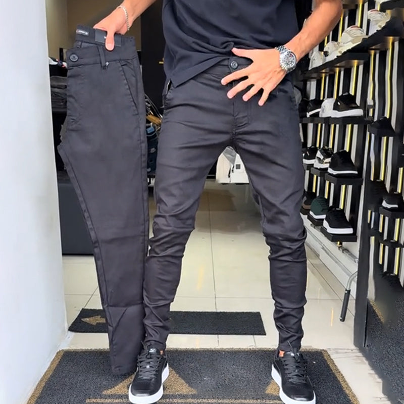 Slim Fit Tapered Trousers — Men's Smart Casual